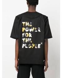 Мужская черная рубашка с коротким рукавом от The Power for the People