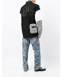 Мужская черная рубашка с коротким рукавом от We11done