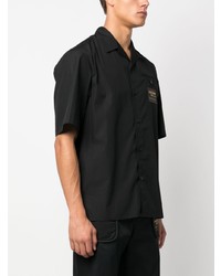 Мужская черная рубашка с коротким рукавом от Moschino