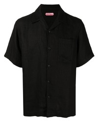 Мужская черная рубашка с коротким рукавом от Maharishi