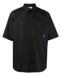 Мужская черная рубашка с коротким рукавом от Marcelo Burlon County of Milan