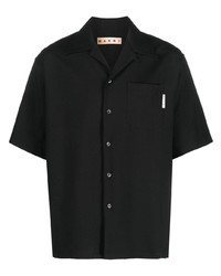 Мужская черная рубашка с коротким рукавом от Marni