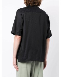 Мужская черная рубашка с коротким рукавом от Lanvin