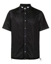 Мужская черная рубашка с коротким рукавом от N°21