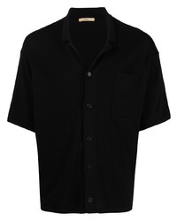 Мужская черная рубашка с коротким рукавом от Nuur