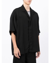 Мужская черная рубашка с коротким рукавом от Julius