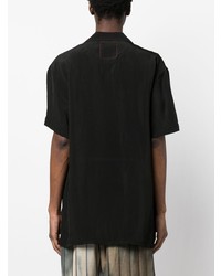 Мужская черная рубашка с коротким рукавом от Uma Wang