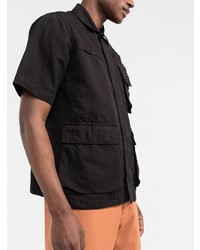 Мужская черная рубашка с коротким рукавом от Stone Island