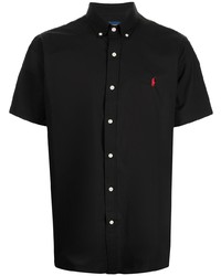 Мужская черная рубашка с коротким рукавом от Polo Ralph Lauren