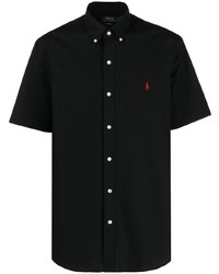 Мужская черная рубашка с коротким рукавом от Polo Ralph Lauren