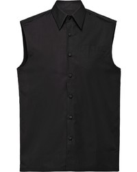 Мужская черная рубашка с коротким рукавом от Prada
