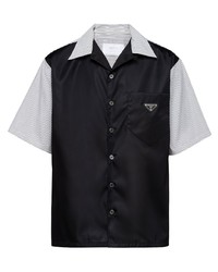 Мужская черная рубашка с коротким рукавом от Prada