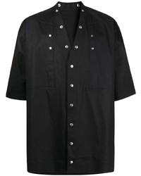 Мужская черная рубашка с коротким рукавом от Rick Owens