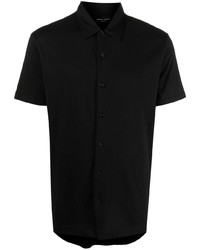Мужская черная рубашка с коротким рукавом от Roberto Collina