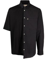 Мужская черная рубашка с коротким рукавом от ROMEO HUNTE