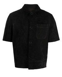 Мужская черная рубашка с коротким рукавом от Salvatore Santoro