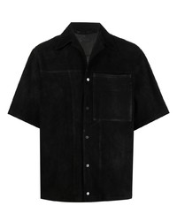 Мужская черная рубашка с коротким рукавом от Salvatore Santoro