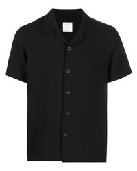 Мужская черная рубашка с коротким рукавом от Sandro Paris