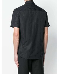 Мужская черная рубашка с коротким рукавом от Versace Jeans