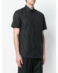 Мужская черная рубашка с коротким рукавом от Versace Jeans