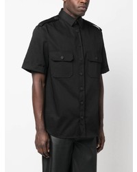 Мужская черная рубашка с коротким рукавом от Philipp Plein