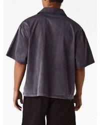 Мужская черная рубашка с коротким рукавом от purple brand