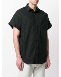 Мужская черная рубашка с коротким рукавом от Versace Collection