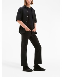 Мужская черная рубашка с коротким рукавом от Courrèges