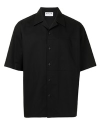 Мужская черная рубашка с коротким рукавом от Solid Homme
