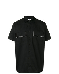 Мужская черная рубашка с коротким рукавом от Sss World Corp