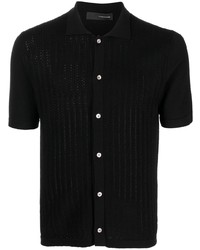 Мужская черная рубашка с коротким рукавом от Tagliatore