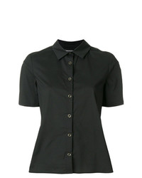 Женская черная рубашка с коротким рукавом от Twin-Set