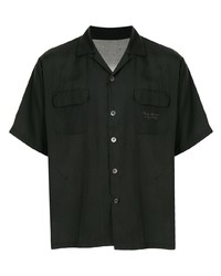 Мужская черная рубашка с коротким рукавом от Undercover