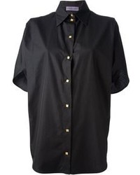 Женская черная рубашка с коротким рукавом от Ungaro