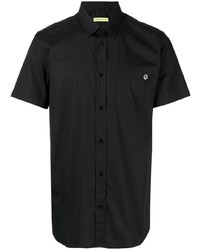 Мужская черная рубашка с коротким рукавом от VERSACE JEANS COUTURE