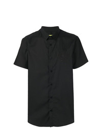 Мужская черная рубашка с коротким рукавом от Versace Jeans