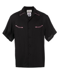 Мужская черная рубашка с коротким рукавом от Wacko Maria