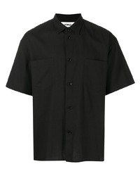 Мужская черная рубашка с коротким рукавом от YMC
