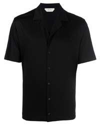 Мужская черная рубашка с коротким рукавом от Z Zegna