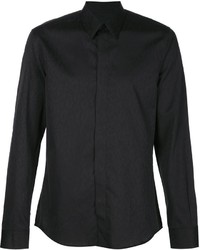Мужская черная рубашка с принтом от Givenchy