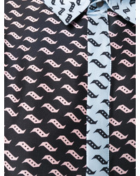 Женская черная рубашка с принтом от Kenzo