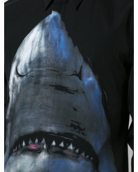 Мужская черная рубашка с принтом от Givenchy