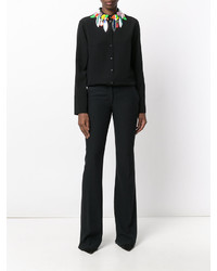 Женская черная рубашка с украшением от Christopher Kane