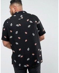 Мужская черная рубашка с цветочным принтом от Asos