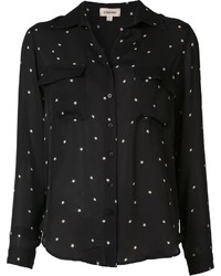 Женская черная рубашка со звездами от L'Agence