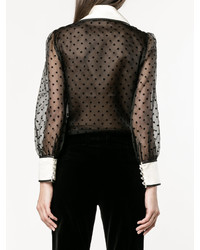Женская черная рубашка со звездами от Gucci