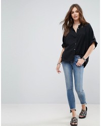 Женская черная рубашка от Noisy May