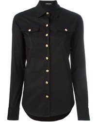 Женская черная рубашка от Balmain