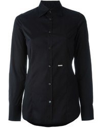 Женская черная рубашка от Dsquared2