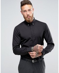 Мужская черная рубашка от Hugo Boss
